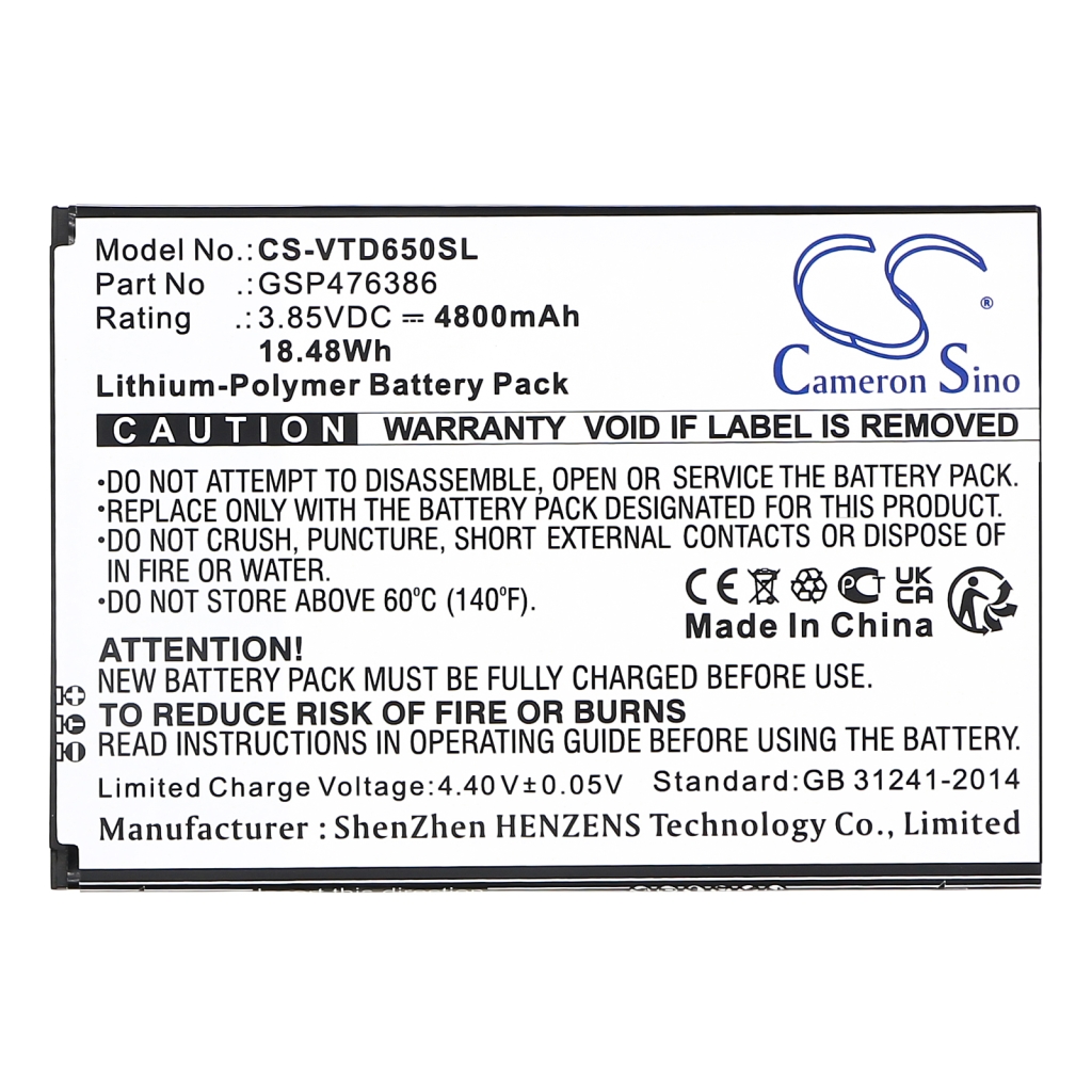 Batterijen Vervangt GSP476386