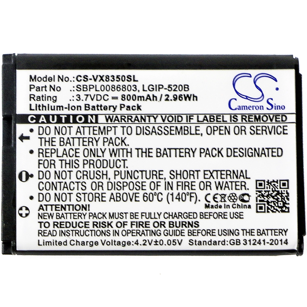 Batterijen Vervangt LGIP-520B