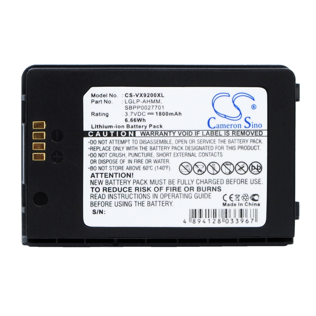 Battery compatible with LG CS-VX9200XL