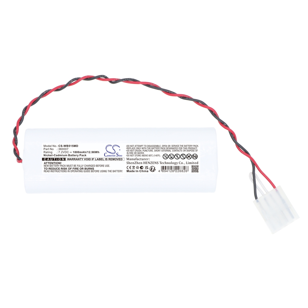 Battery compatible with Welch-Allyn CS-WB515MD