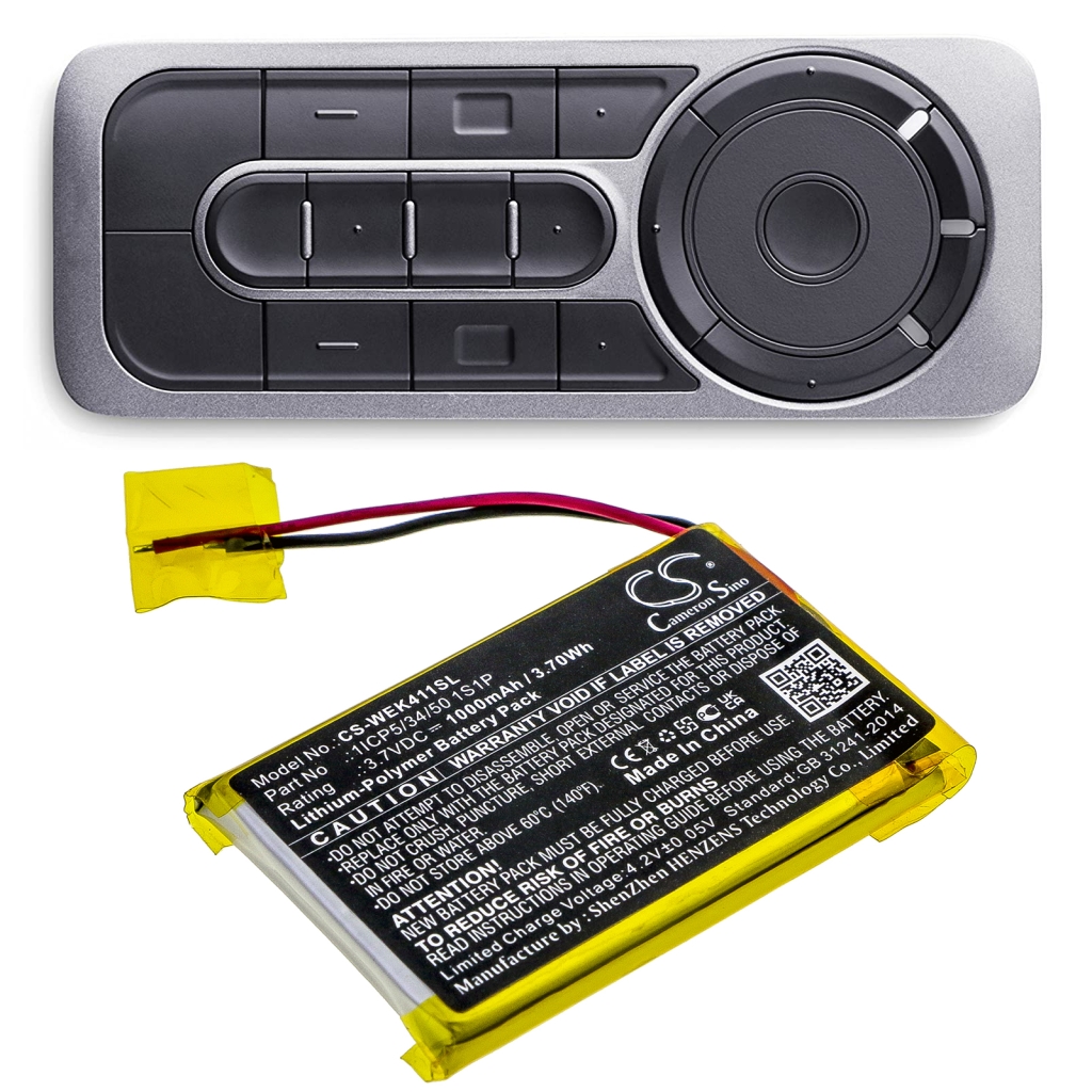 Batterij voor draadloze headset Razer CS-WEK411SL