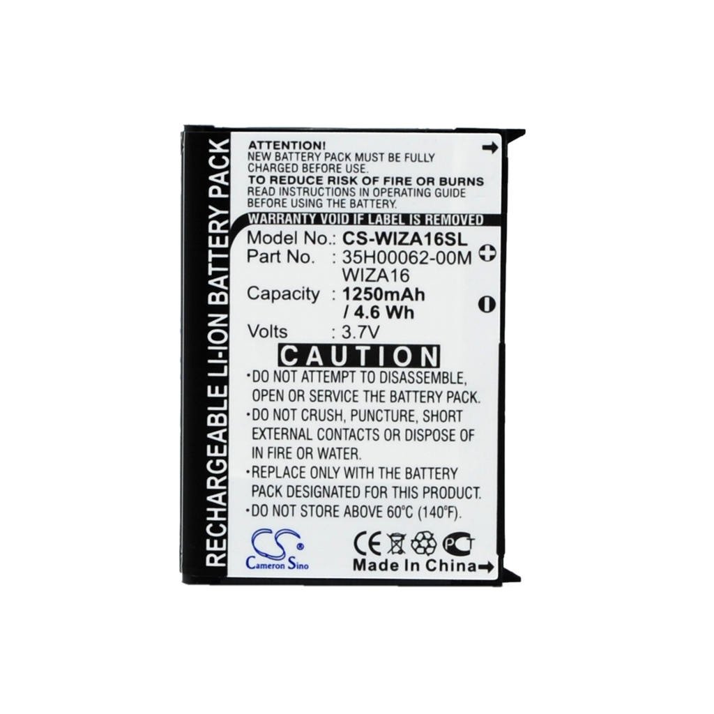 Battery compatible with Vodafone HTC CINGULAR E-Plus O2 Orange T-Mobile COBRA DOPOD ERA i-Mate Qtek CS-WIZA16SL