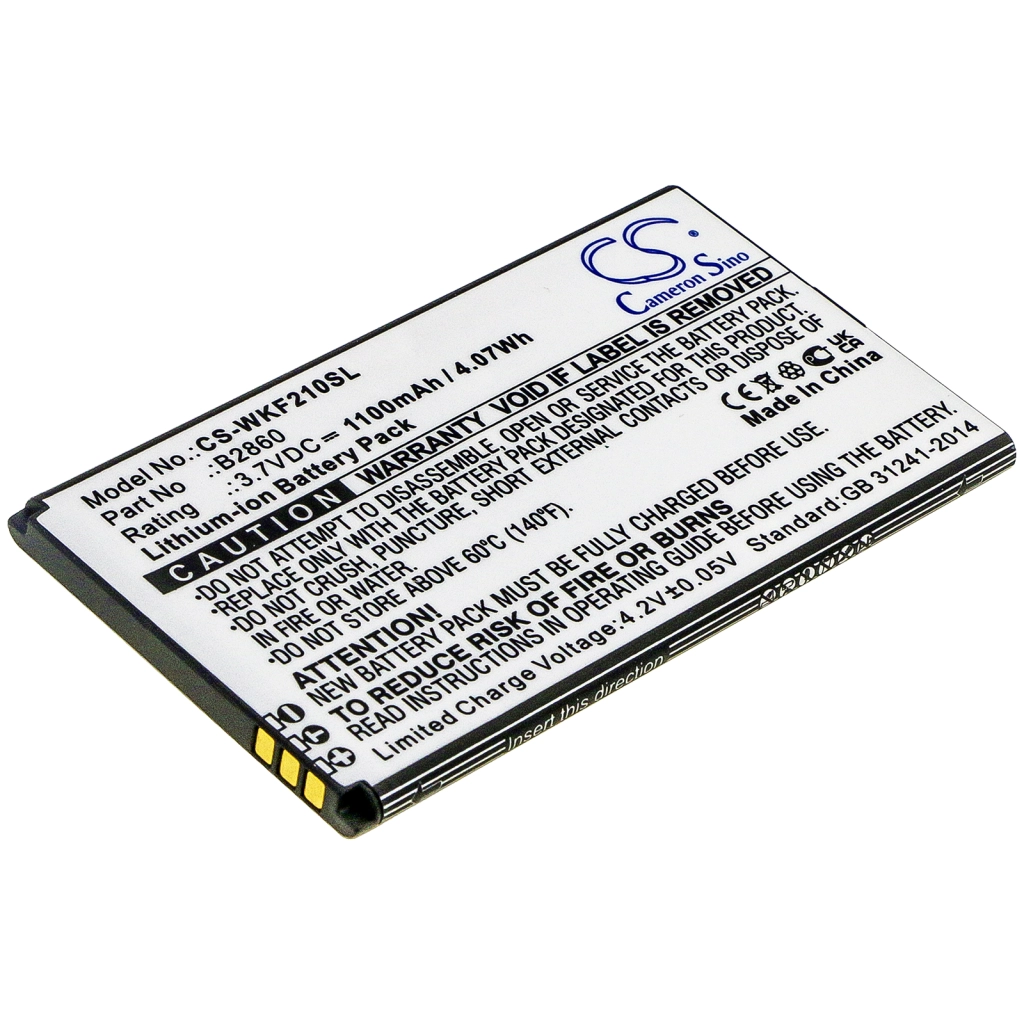 Compatibele batterijvervanging voor Wiko B2860
