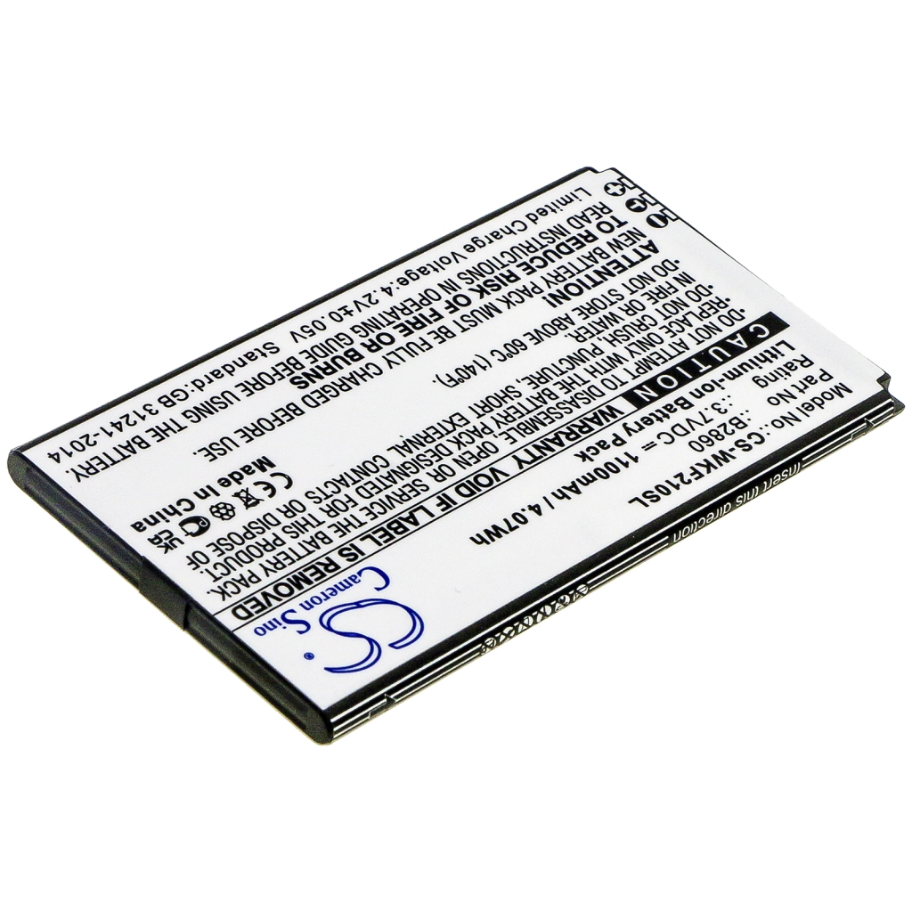 Compatibele batterijvervanging voor Wiko B2860