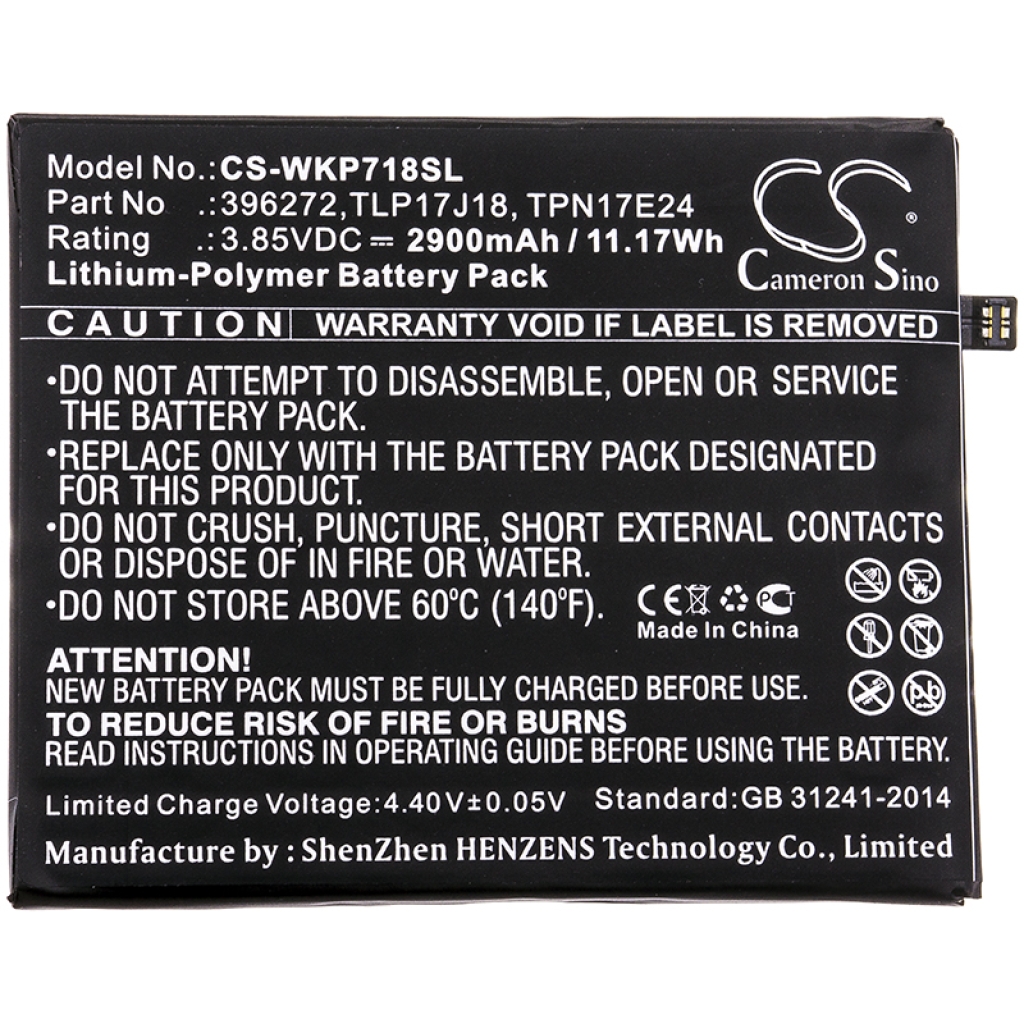 Batterijen Vervangt 396272