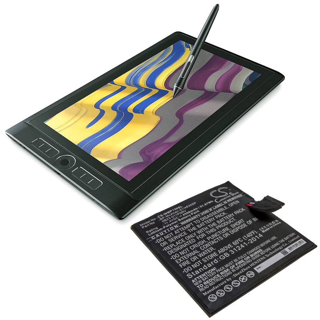 Batteries compatible with Wacom MobileStudio Pro 12 Pro 13 CS-WMP130SL