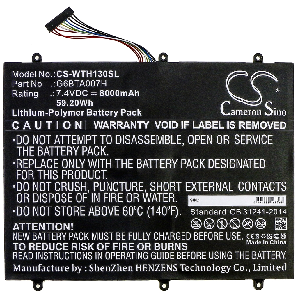Compatibele batterijvervanging voor Wacom G6BTA007H