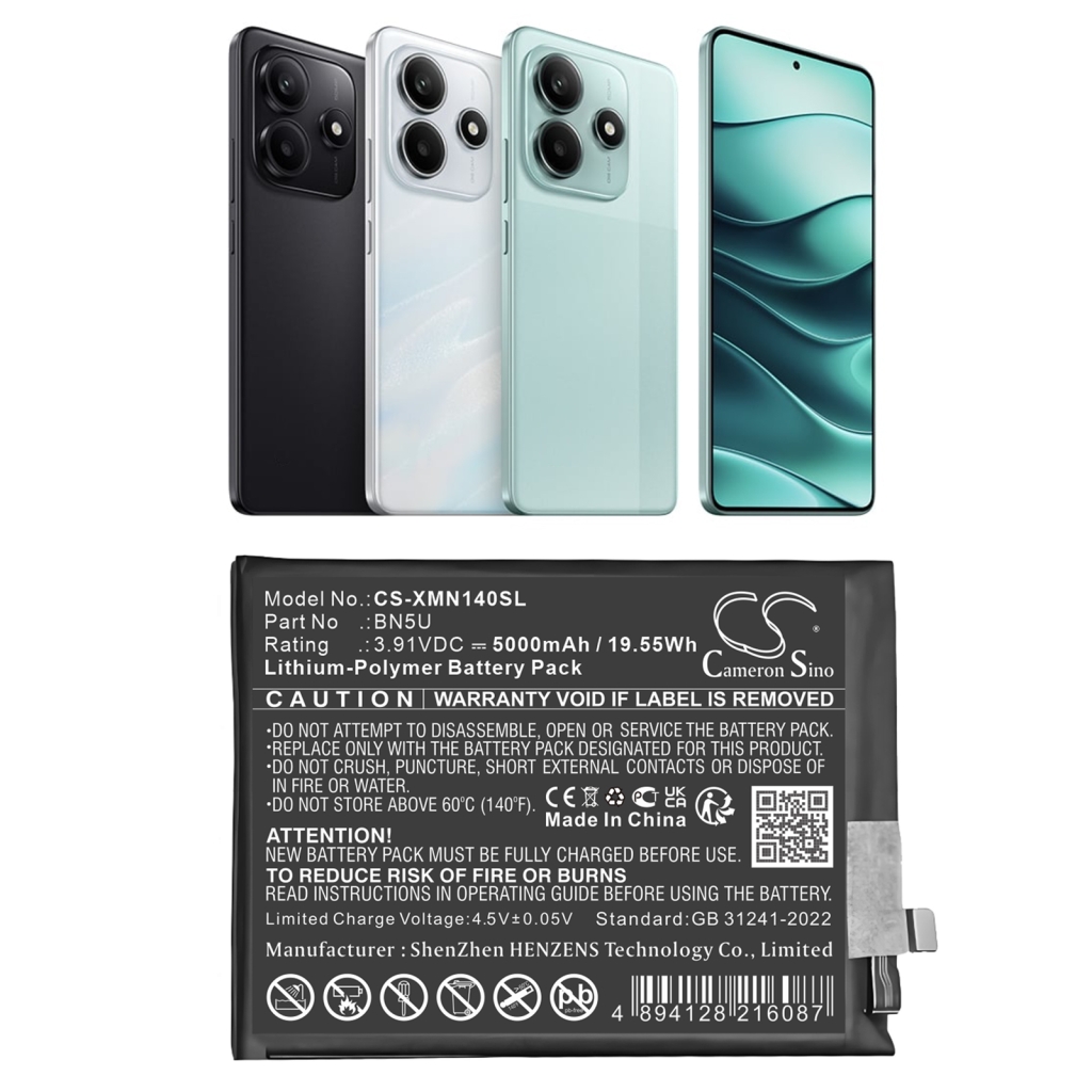 Compatible battery replacement for Poco BN5U