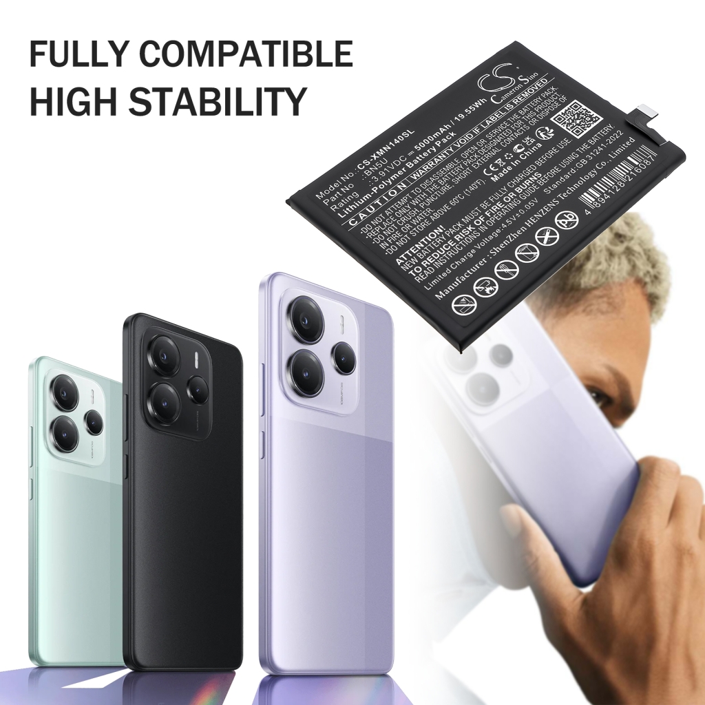 Compatible battery replacement for Redmi BN5U