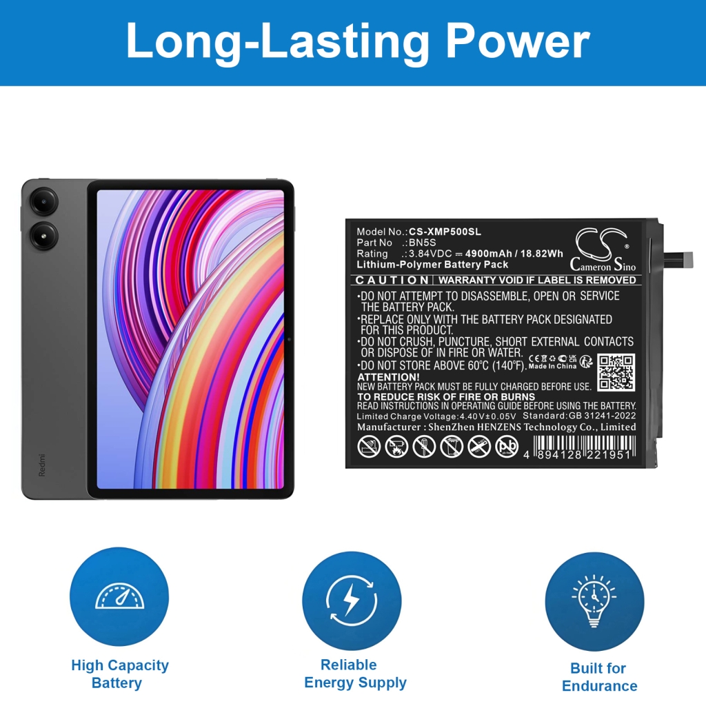 Compatible battery replacement for Redmi BN5S