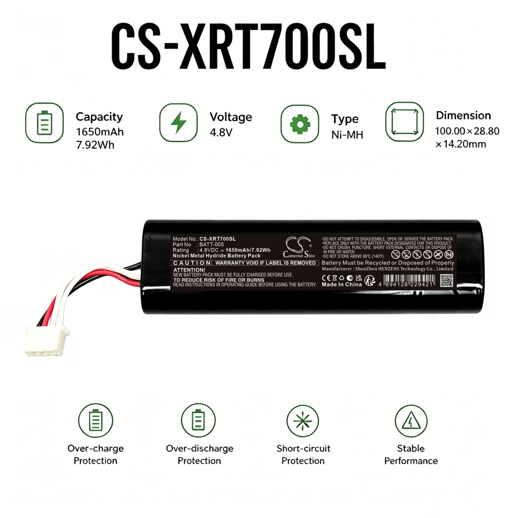 Battery compatible with X-rite CS-XRT700SL