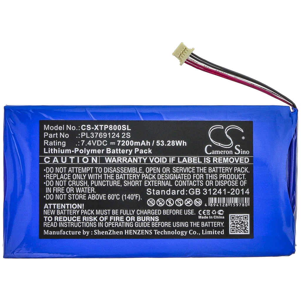 Compatibele batterijvervanging voor Xtool PL3769124 2S