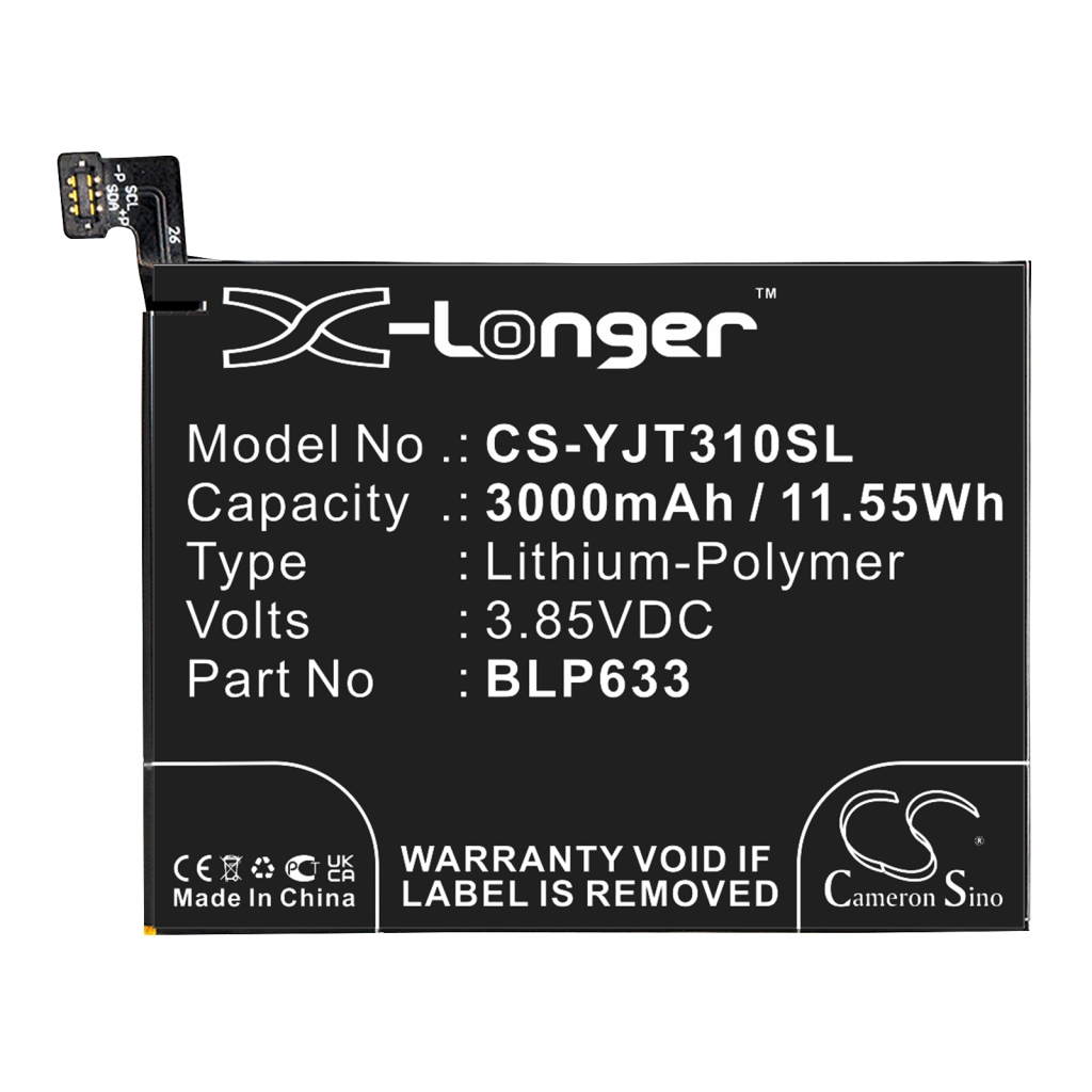 Compatibele batterijvervanging voor Oneplus BLP633