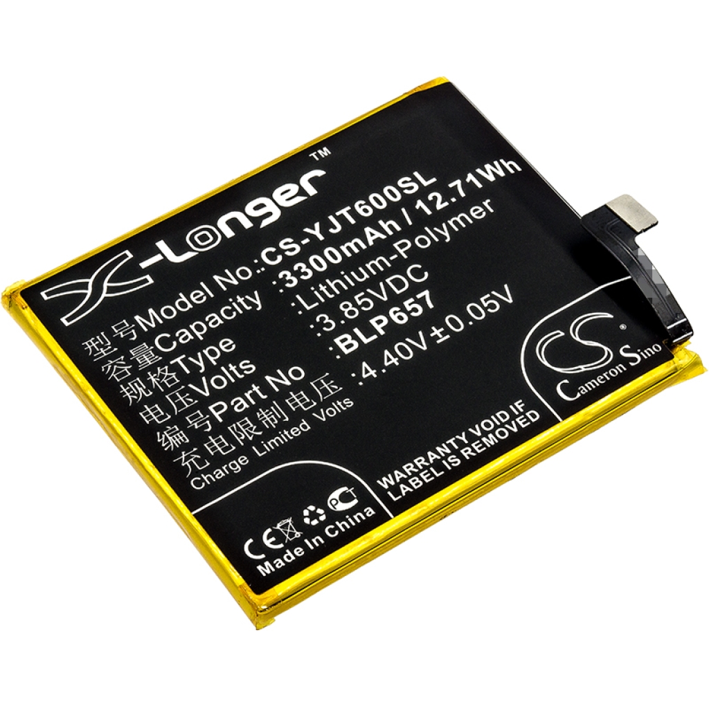 Compatibele batterijvervanging voor Oneplus BLP657