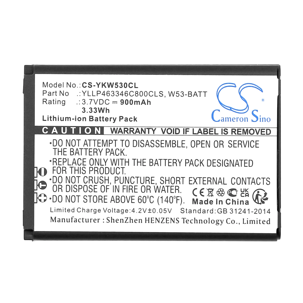 Batterijen Draadloze telefoon batterij CS-YKW530CL