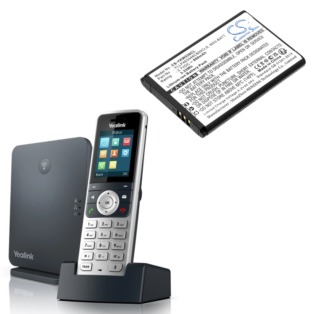 Batterijen Draadloze telefoon batterij CS-YKW530CL