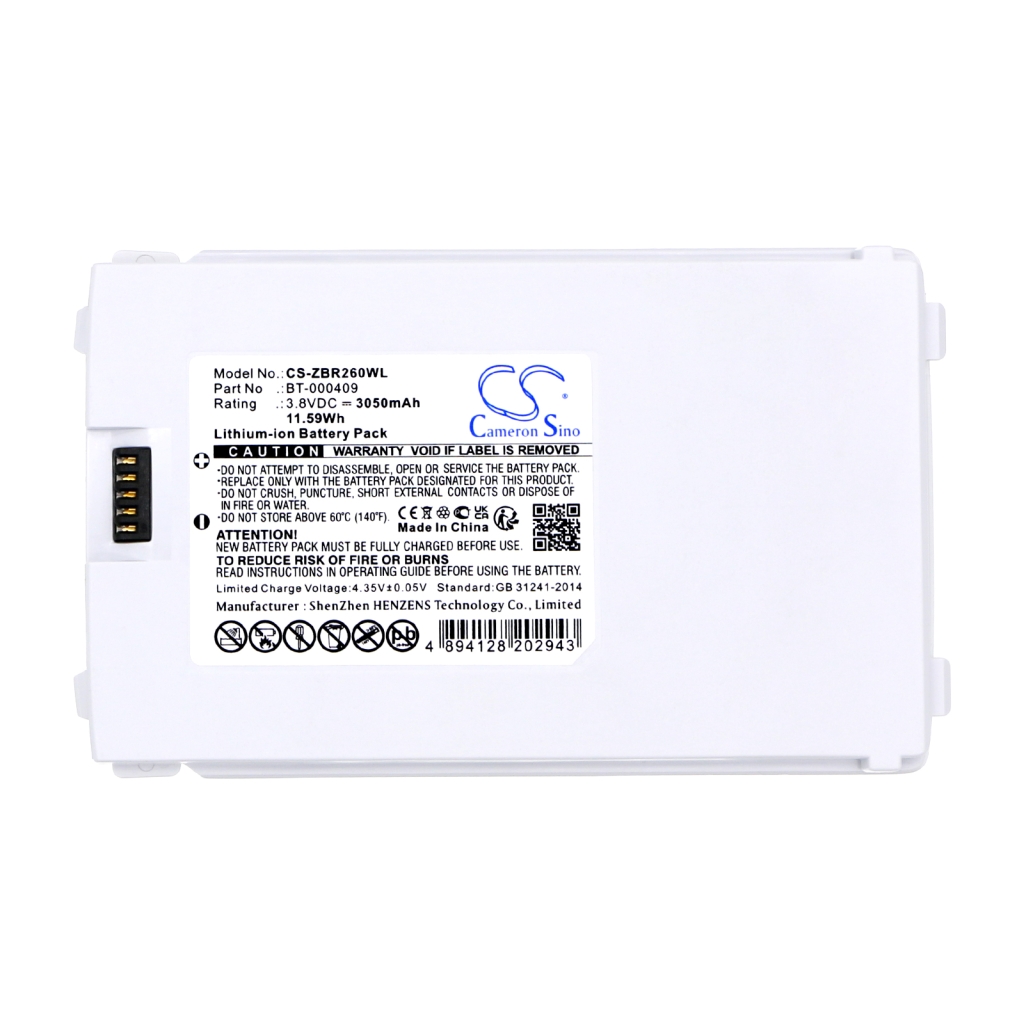 Batterij barcode, scanner Zebra CS-ZBR260WL