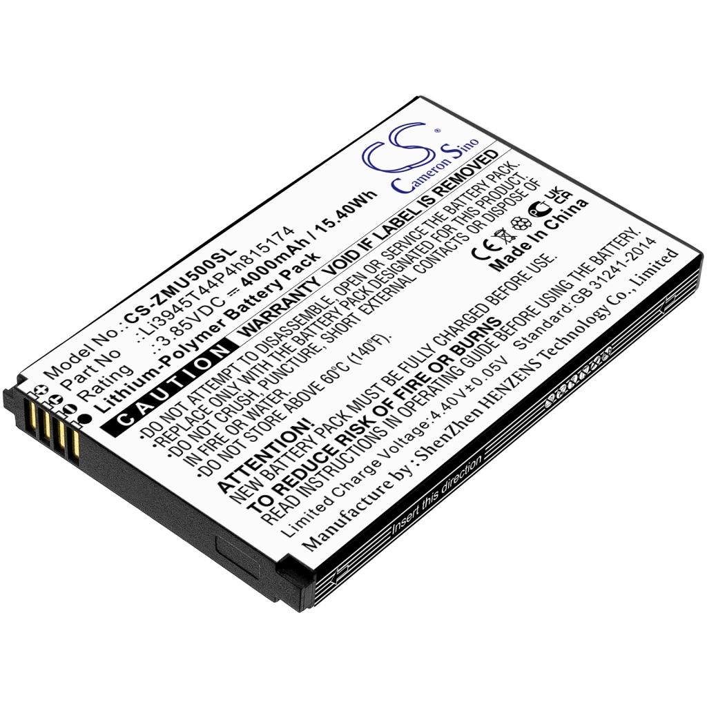 Compatibele batterijvervanging voor ZTE LI3945T44P4H815174
