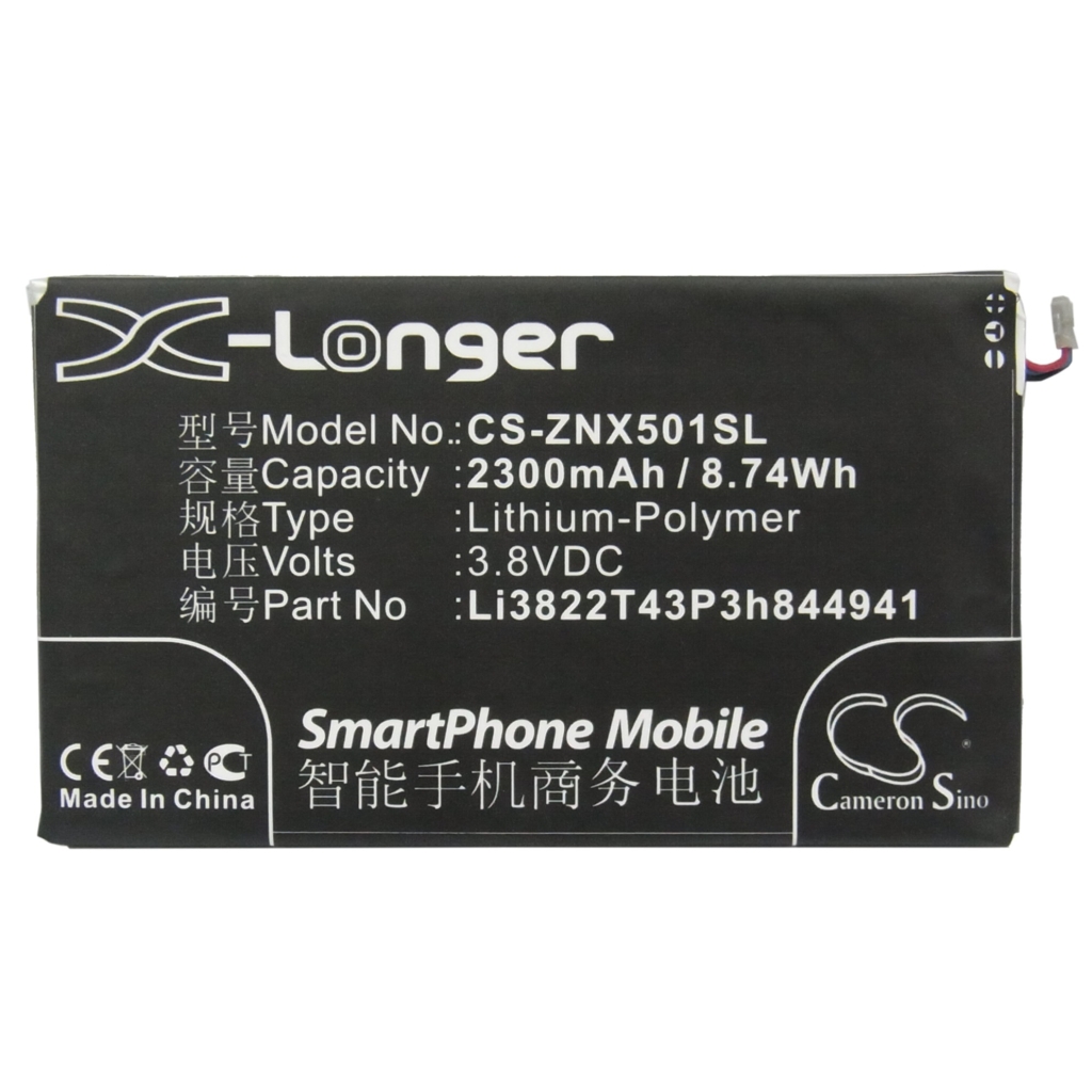Compatibele batterijvervanging voor ZTE LI3822T43P3H844941