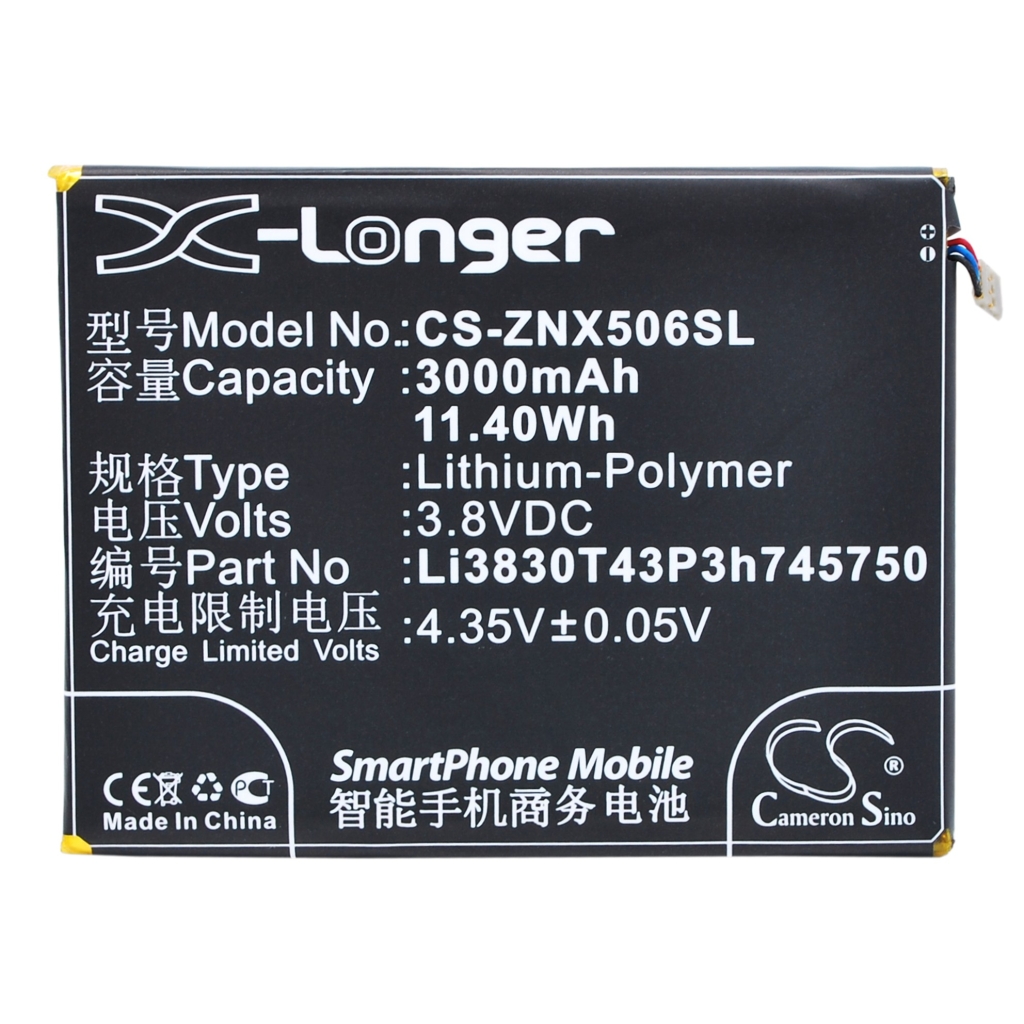 Battery compatible with ZTE CS-ZNX506SL