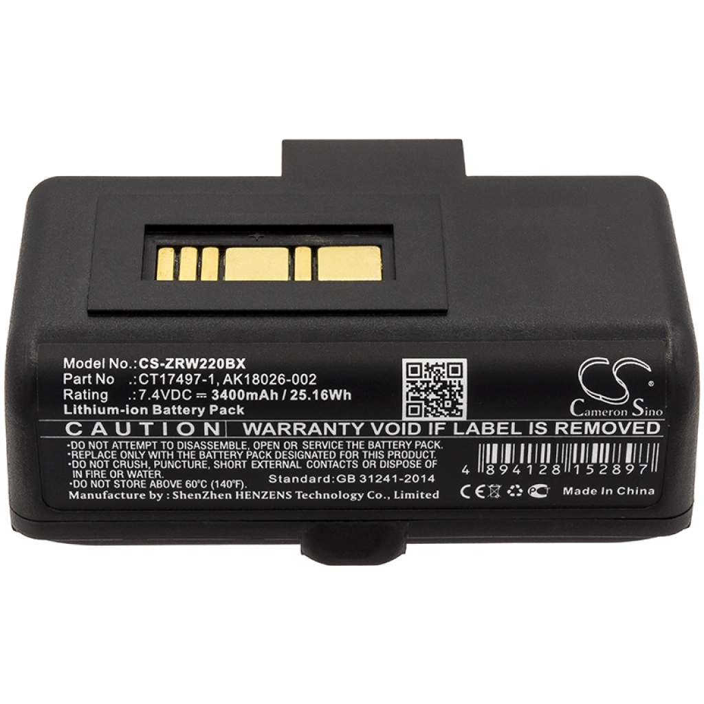 Printerbatterij Zebra RW320