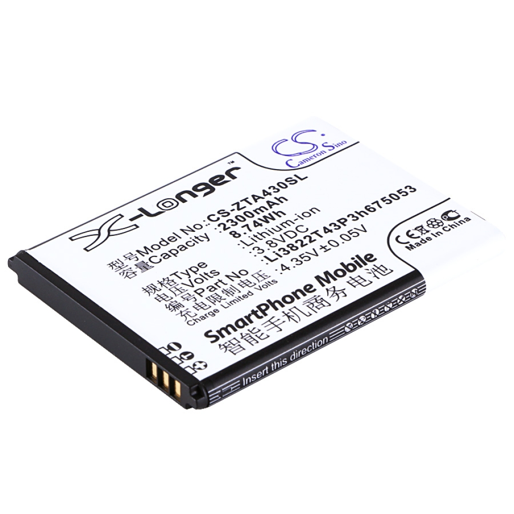 Compatibele batterijvervanging voor ZTE LI3822T43P3H675053