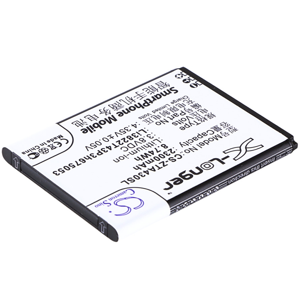 Compatibele batterijvervanging voor ZTE LI3822T43P3H675053