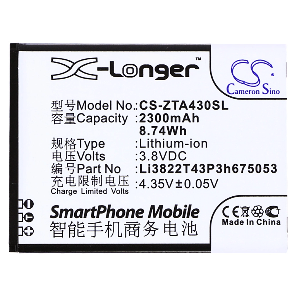 Compatibele batterijvervanging voor Telstra LI3822T43P3H675053