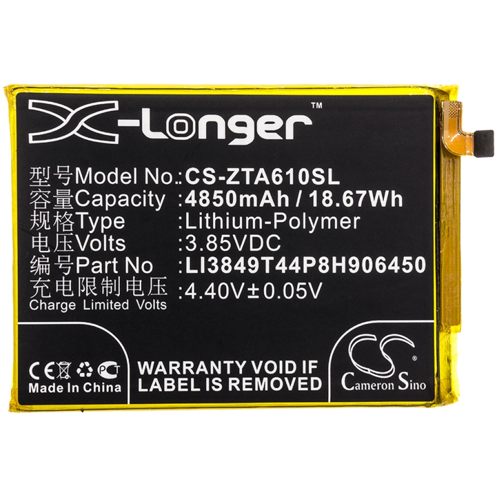 Compatibele batterijvervanging voor ZTE LI3849T44P8H906450