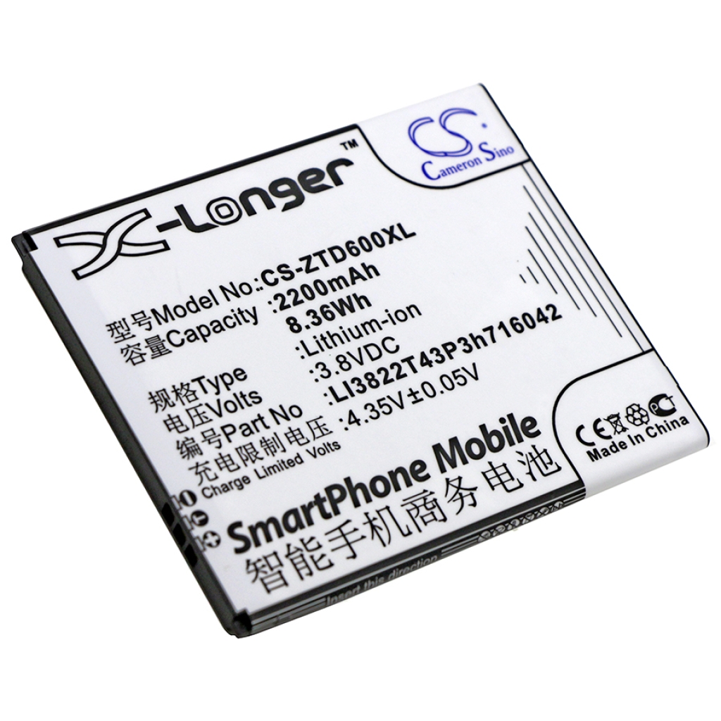 Batterij voor mobiele telefoon ZTE CS-ZTD600XL