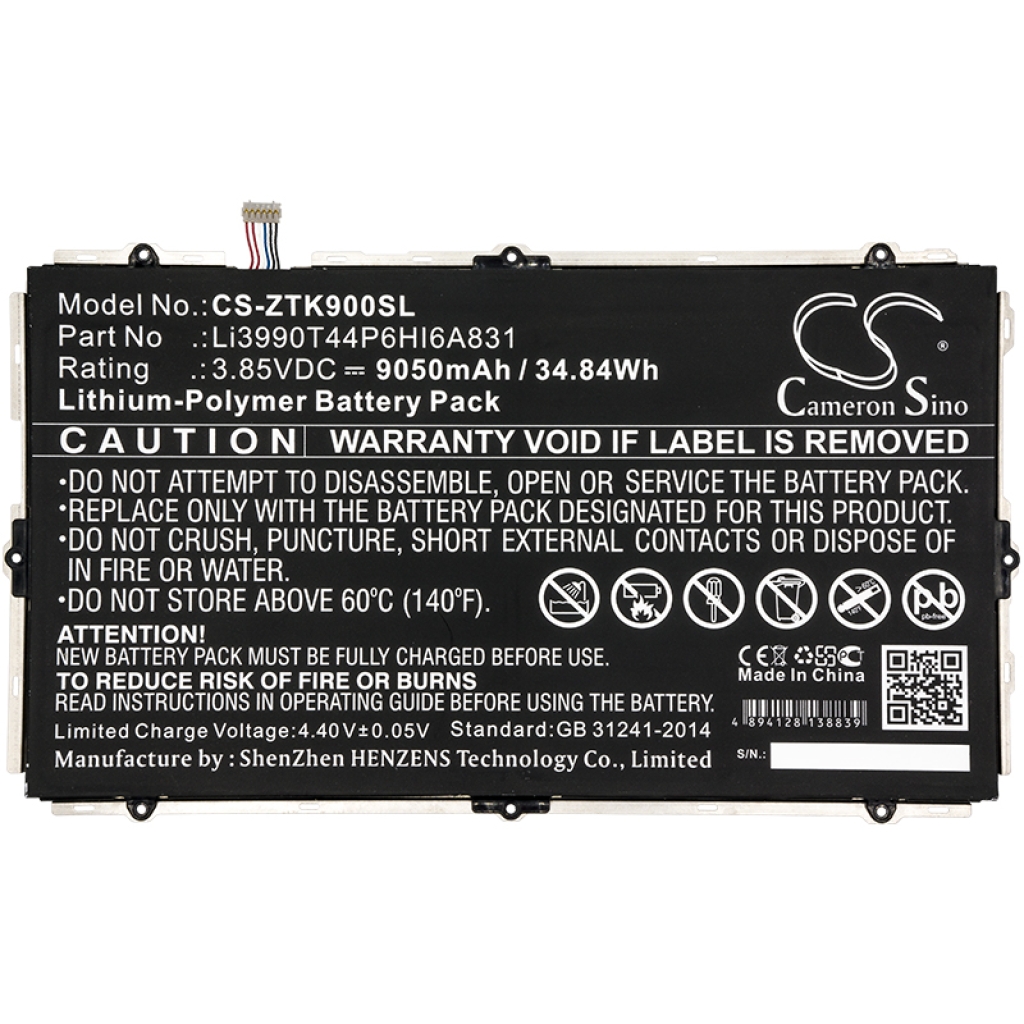 Tablet batterijen ZTE CS-ZTK900SL