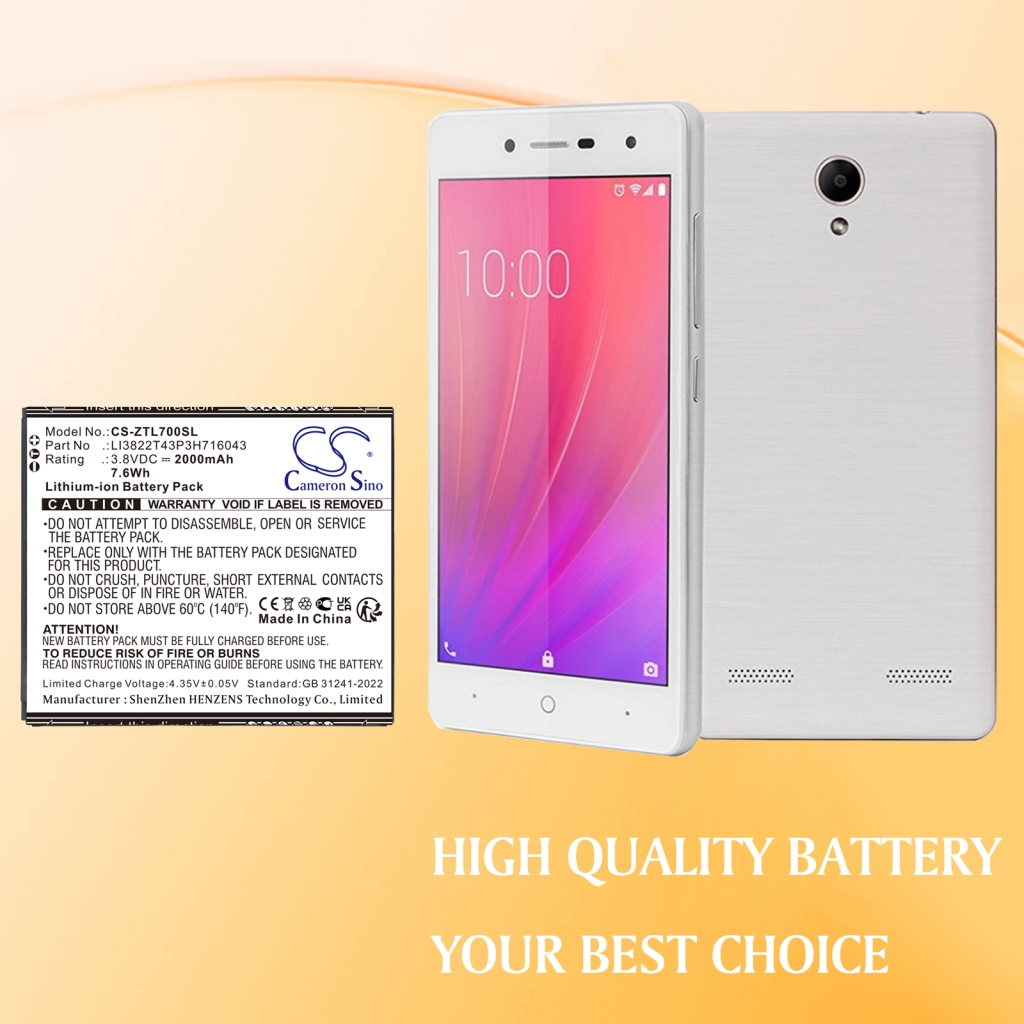 Batterij Vervangt LI3822T43P3H716043