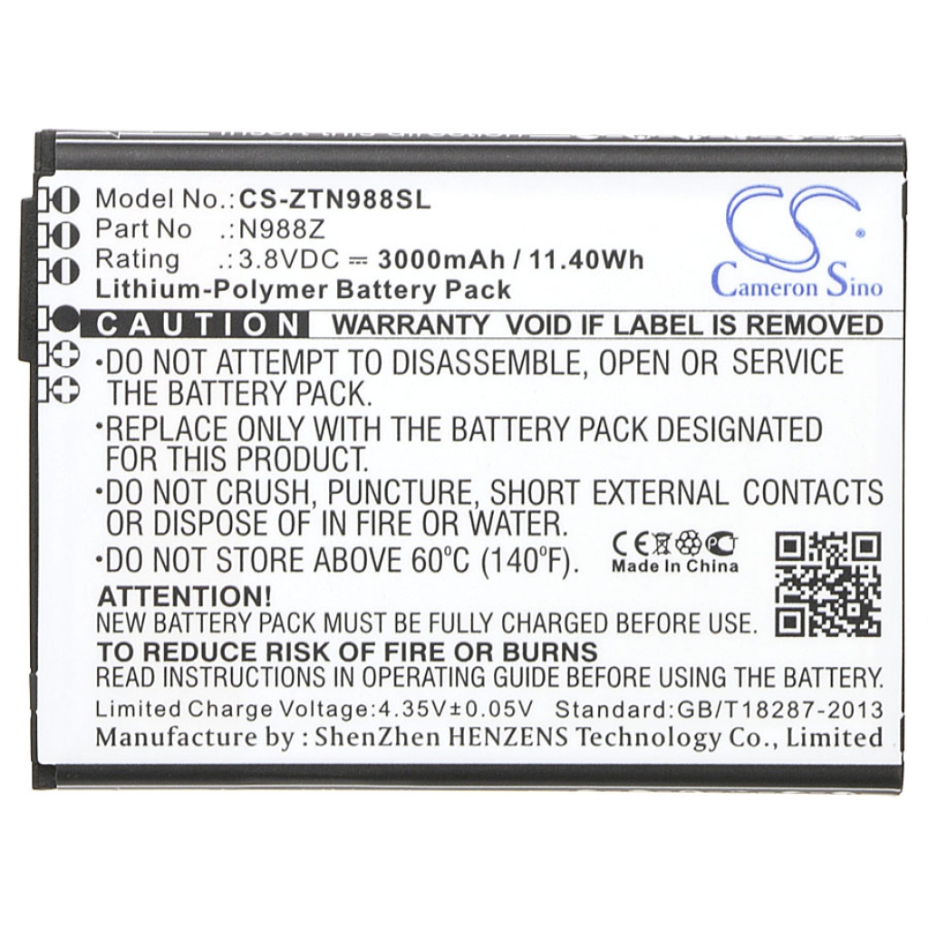 Batterijen Vervangt N988Z