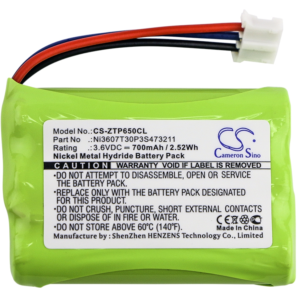 Compatibele batterijvervanging voor ZTE NI3607T30P3S473211