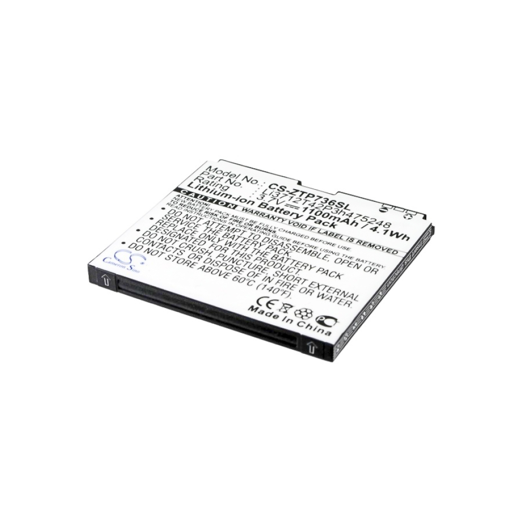 Compatibele batterijvervanging voor ZTE LI3712T42P3H475248