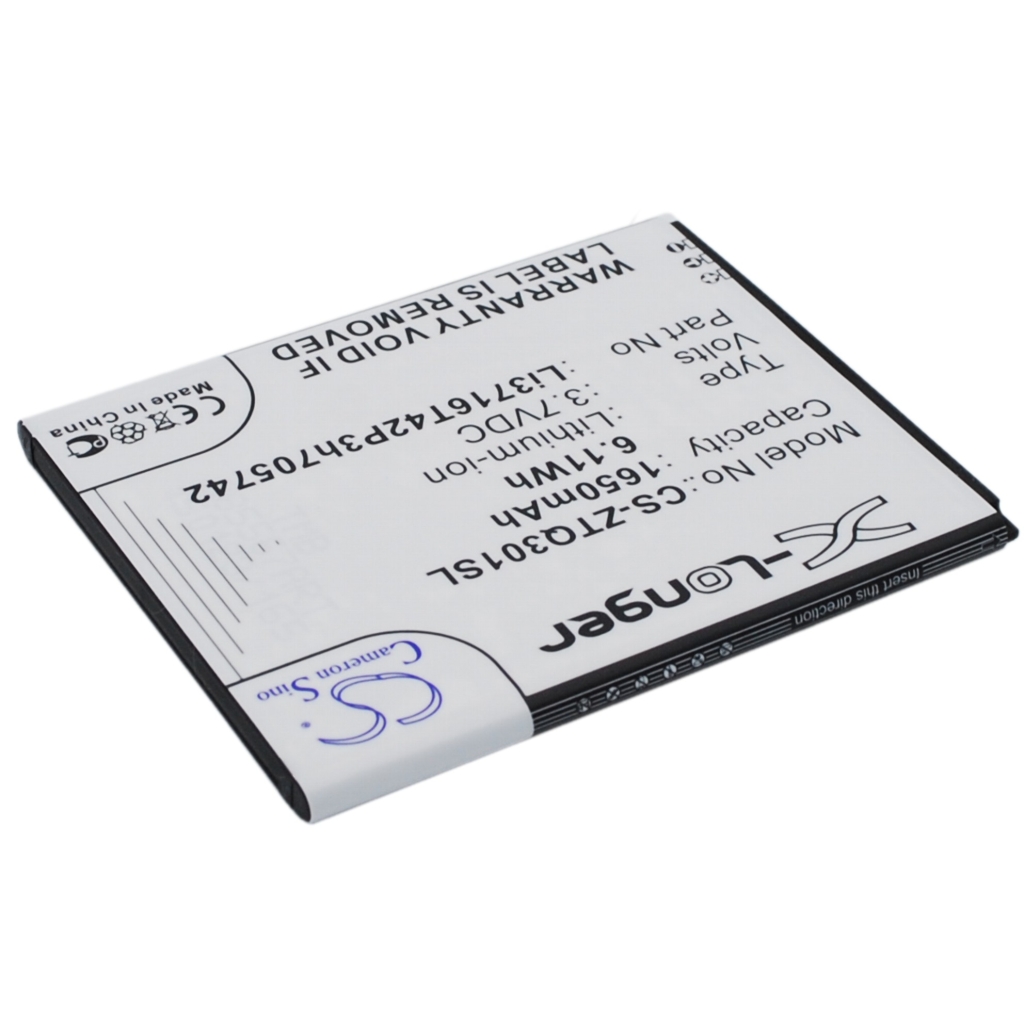 Battery compatible with ZTE A+world CS-ZTQ301SL