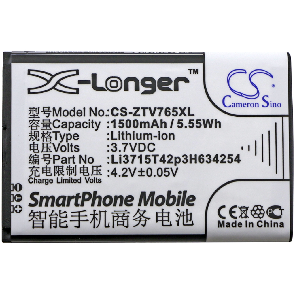 Compatibele batterijvervanging voor ZTE LI3715T42P3H634254