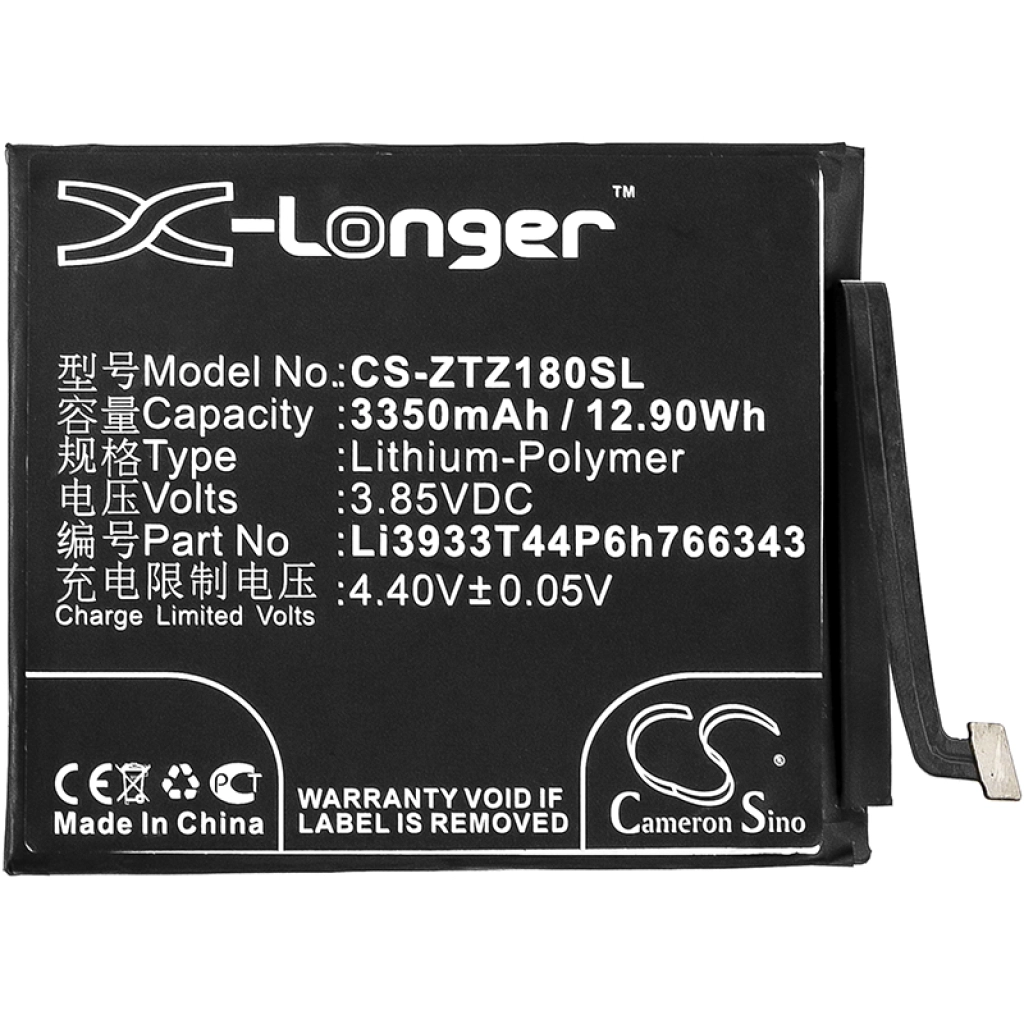 Compatibele batterijvervanging voor Nubia LI3933T44P6H766343