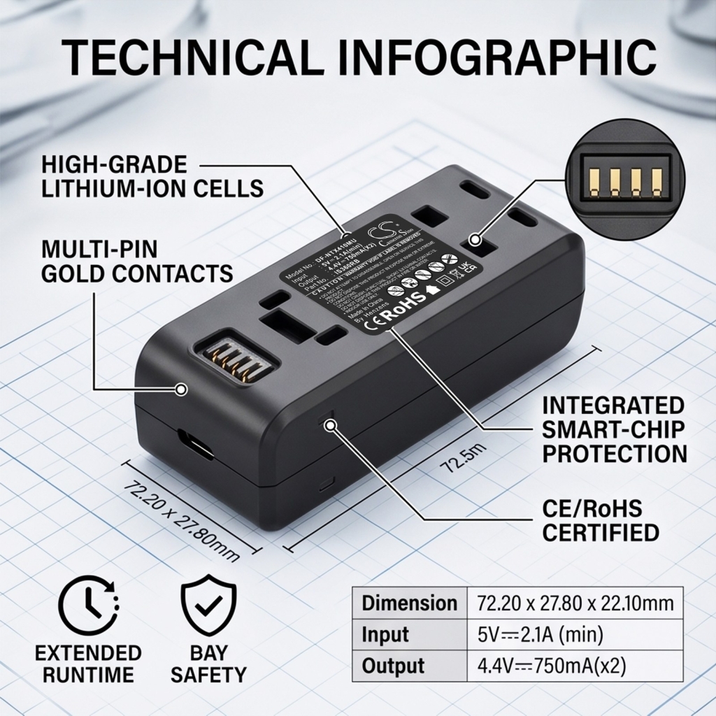 Charger compatible with Insta360 DF-NTX410MU